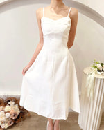 Spaghetti Straps Sweetheart Midi Dress WHITE (S-L)