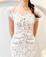 Sweetheart Eyelash Lace 2 Way Midi Dress (XS-M)